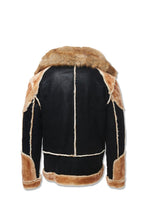 Load image into Gallery viewer, JC Black Coffee Shearling Jacket

